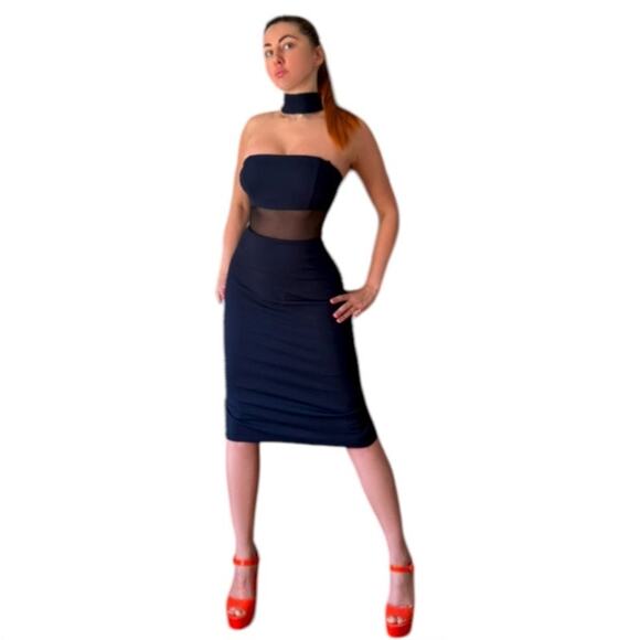 ABS Allen Schwartz Blue Dress | Size 8 - Picture 4 of 8